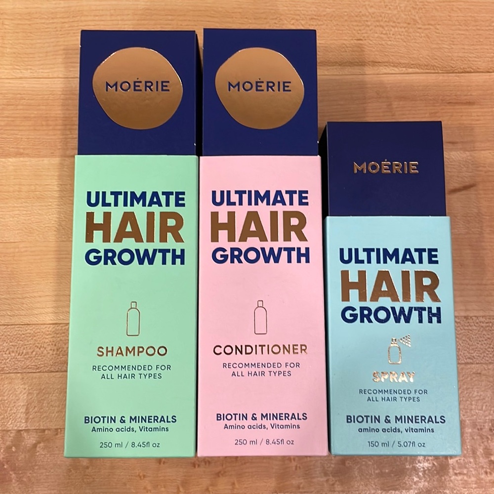 Moerie hair care.